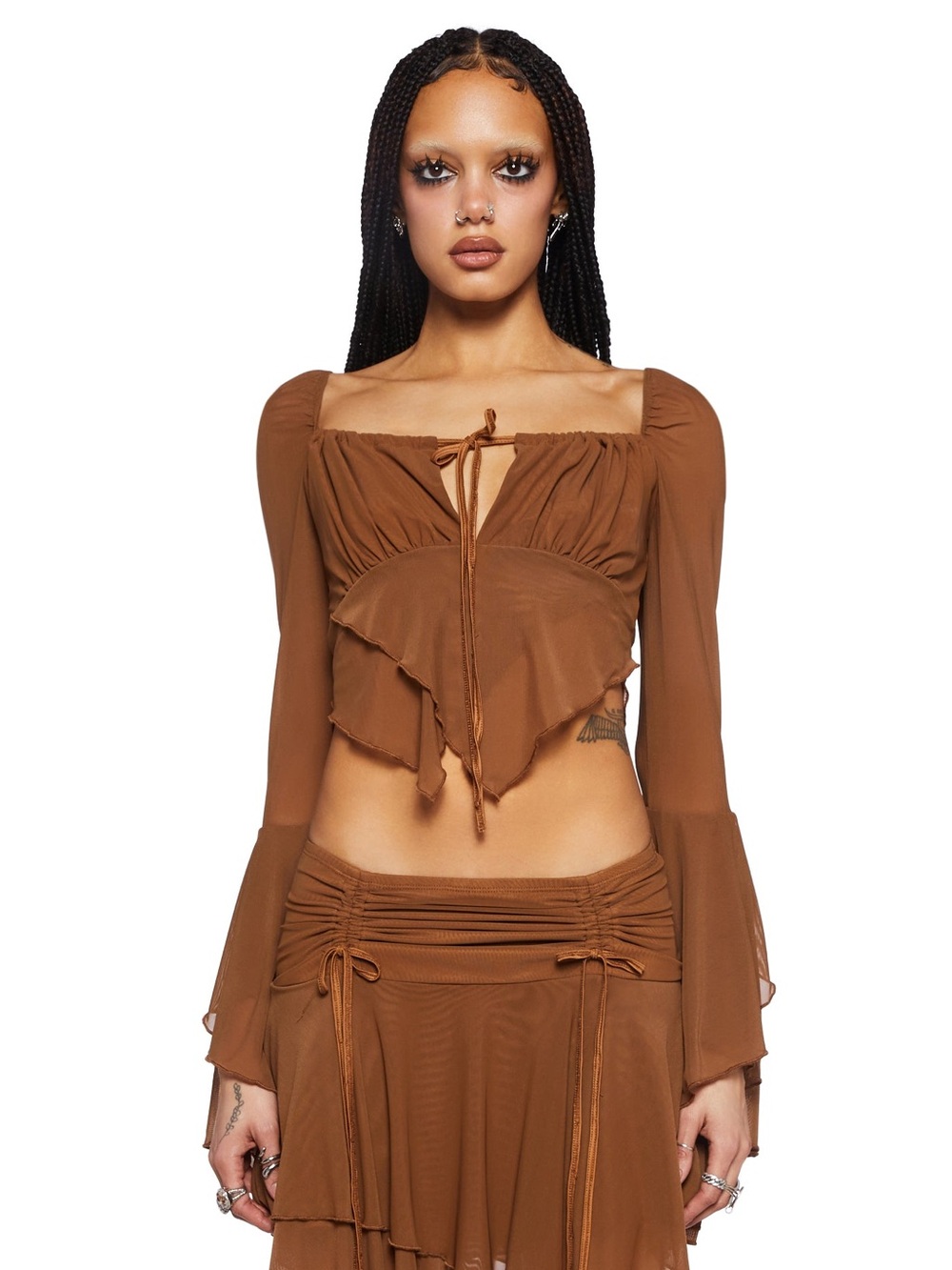 Dolls Kill Current Mood Wild Attraction Top & Skirt Set NWT